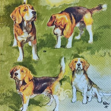 Ubrousek na decoupage - vzor 3906 pejsek bígl