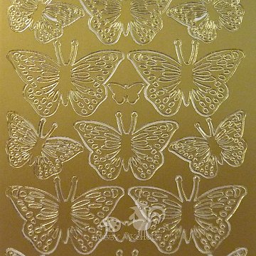 Etikety samolepící - Motýlci zlaté