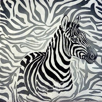 Ubrousek na decoupage - vzor 4506 zebra