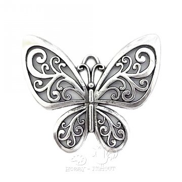 Kovový přívěsek - motýl 5 x 5,5 cm