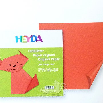 Origami papíry 10x10cm červený / 100 ks