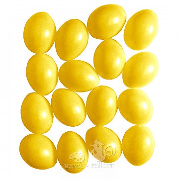 Vejce plastová 6 cm - 50 ks žluté