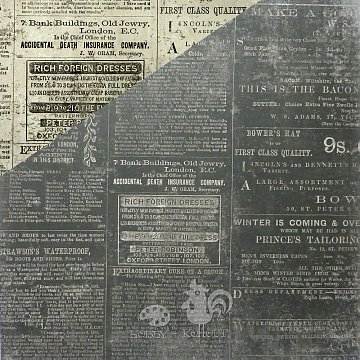 Papír scrapbook Vintage - noviny