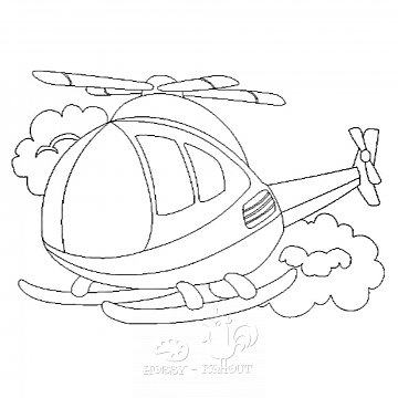 Obrázek pro děti B/A 4 vrtulník
