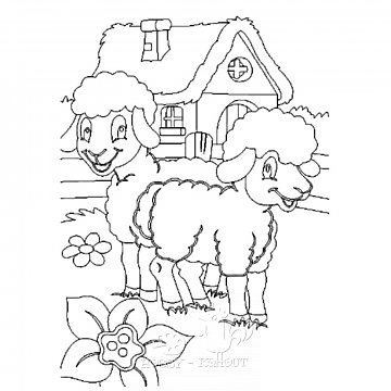Obrázek pro děti B/D 27 - dvě ovečky
