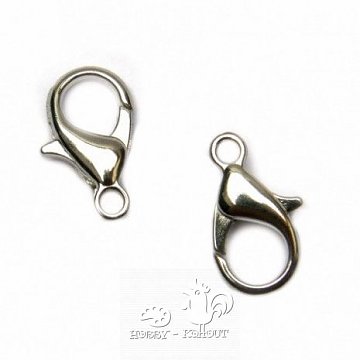 Zapínání karabinka 14 mm - barva platina