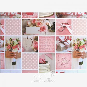 A4 Fotokarton svatba růžová