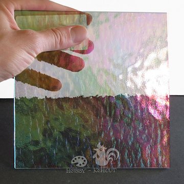 Sklo Spektrum 15 x 15 cm průhledná iris vlnky