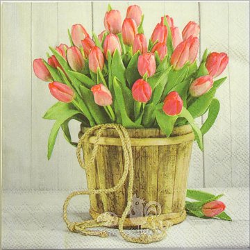 Ubrousek na decoupage - vzor 1206 tulipány