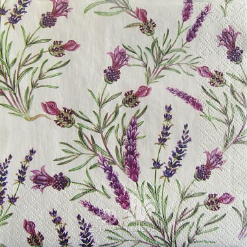 Ubrousek na decoupage - vzor 0131 levandule