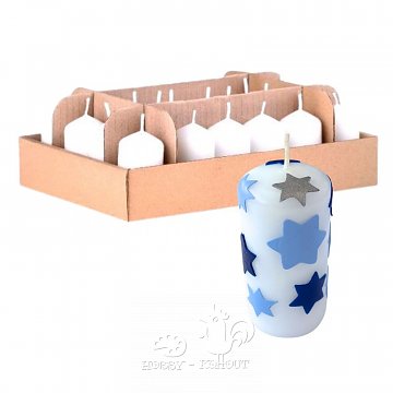 Svíčky adventní - box balení 24 ks bílé