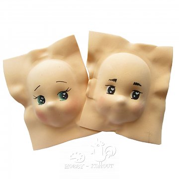 Forma plastová - obličej na panenku 10,5 cm 1 ks