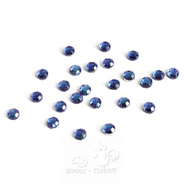 Nažehlovací kamínky modrá 24 ks / 3 mm