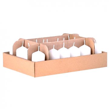Svíčky adventní box bílé, balení 24 ks