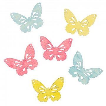 Dřevěné dekorace - motýlci 6 ks