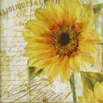 Ubrousek na decoupage - vzor 0315 slunečnice