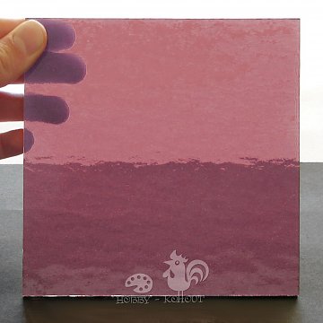 Sklo Spektrum 15 x 15 cm průhledná fialová vlnky
