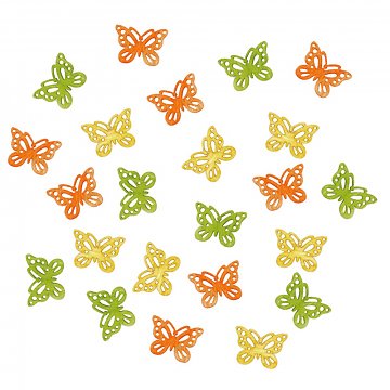 Dřevěné dekorace - motýlci 24 ks