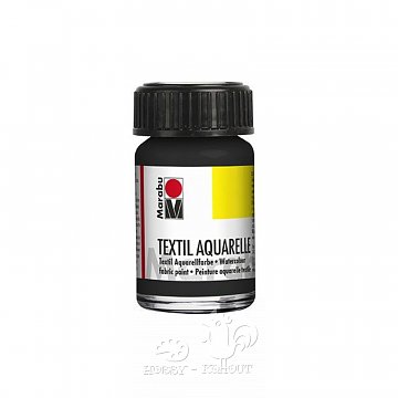 Barva 15 ml Textil Aquarelle na textil - černá, poslední 1 ks