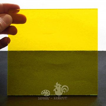 Sklo Spektrum 30 x 30 cm průhledná žlutá