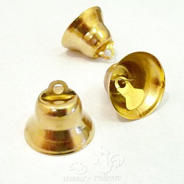 Zvoneček 25 x 17 mm zlatý
