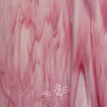 Sklo 30 x 30 cm poloopál - růžová melír