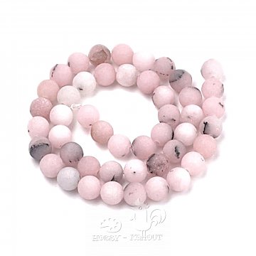 Minerály korálky 8 mm - jaspis třešňový mat 22 ks