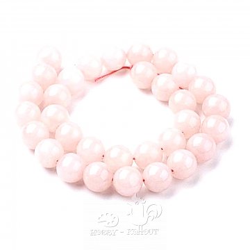 Minerály korálky 8 mm - růženín 22 ks