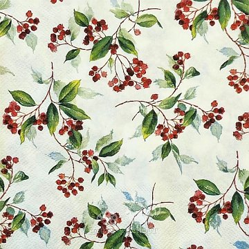 Ubrousek na decoupage - vzor 2618 jeřabiny