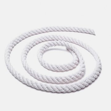 Bavlněné lano kroucené, bílý provaz - 1 m