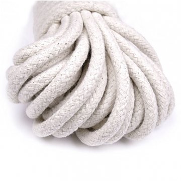 Bavlněné lano splétané, provaz - 1 m