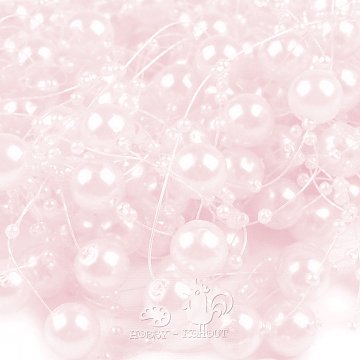 Závěs z plastových perel - růžová světlá