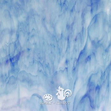 Sklo 15 x 15 cm opál Yang - modrá melírovaná