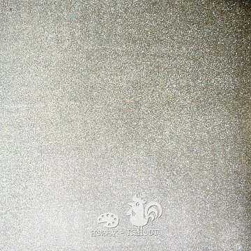 Mechová guma 30 x 20 cm stříbrná se třpytkami