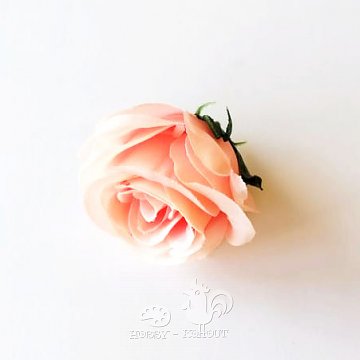 Dekorace květ růže 6 cm / 1 ks růžová sv.