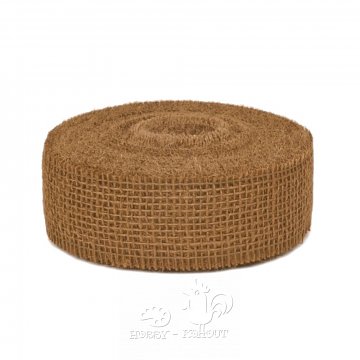Juta stuha š. 5 cm, návin cívka 25 m - přírodní