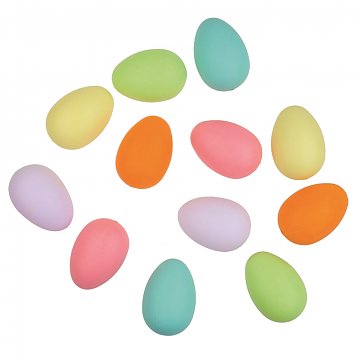 Plastová vajíčka 6 cm - pastelové barvy 12 ks