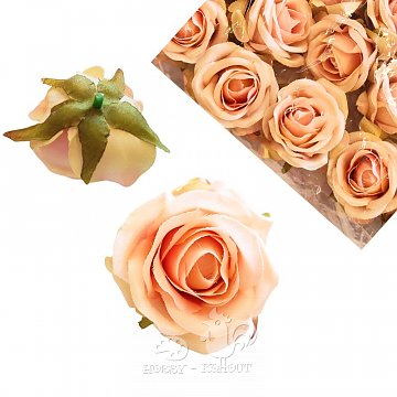 Dekorace květ růže 5 cm / 1 ks růžová sv.