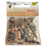 Mozaika plast 0,5 x 0,5 cm mramor - hnědá, poslední 1 ks