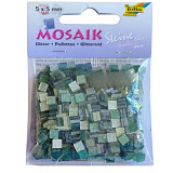 Mozaika plastová 0,5 x 0,5 cm třpytky - zelená, poslední 1 ks