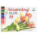 Blok Akvarel A4 s kroužkovou vazbou / 20 listů 250 g