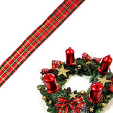 Stuha kostka vánoční š. 25 mm - 1 m