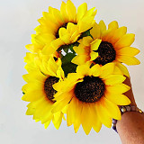 Slunečnice pugét 5 květů dl. 30 cm