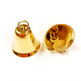 Zvonečky zlaté 2,2 cm kovové 1 ks