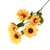 Slunečnice, pugét 5 květů dl. 30 cm