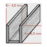 Olověný profil, tvar U na vitráže 6x4mm / 0,5 kg