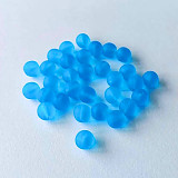 Korálky skleněné 8mm - modré azur mat 10 ks