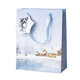 Dárková taška vánoce 23x18 cm - domečky