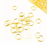 Kovové kroužky 6 mm zlaté 10 g