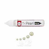 Kontura Perlen Pen - bílá perleťová
